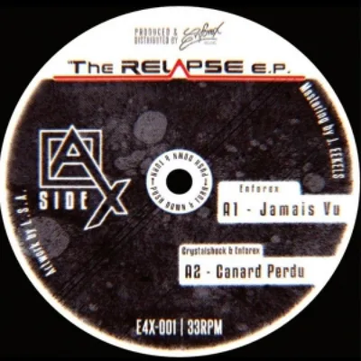 Crystalshock, Enforex — The Relapse EP vinyl cover