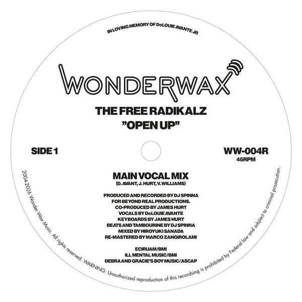 The Free Radikalz — Open Up vinyl cover