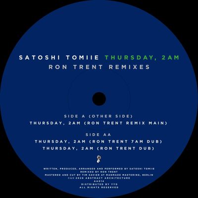 Satoshi Tomiie — Thursday, 2am – Ron Trent Remixes vinyl cover
