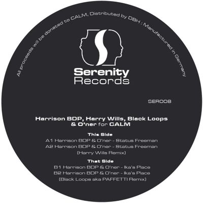Harrison BDP, O'ner (incl. Black Loops aka PAFFETTI, Harry Wills Remixes) — Harrison BDP, Harry Wills, Black Loops aka PAFFETTI & O'ner for CALM vinyl cover