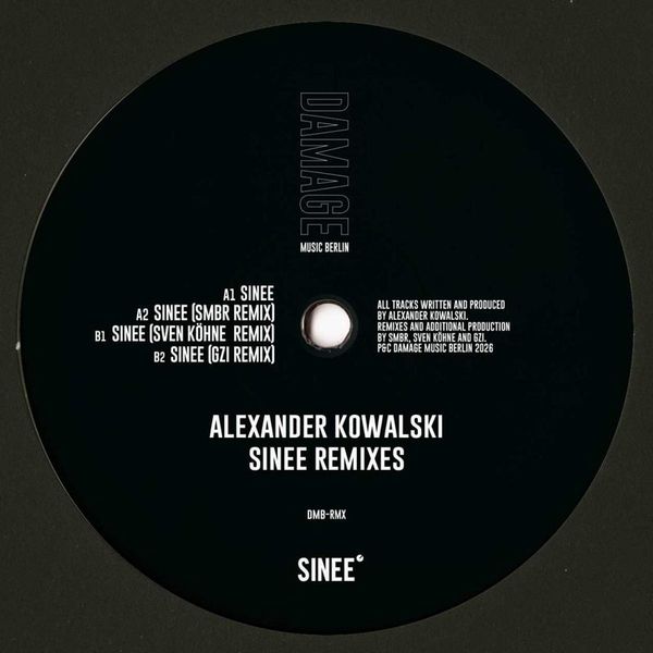 Alexander Kowalski, Smbr, Sven Köhne, Gzi — Sinee Remixes vinyl cover