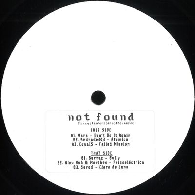 Various — Not Found 001 vinyl cover