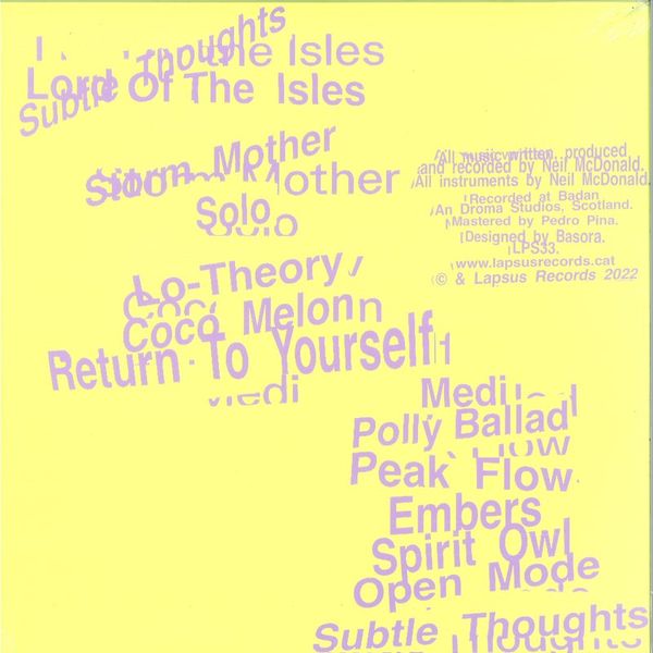 Lord Of The Isles — Subtle Thoughts LP vinyl cover