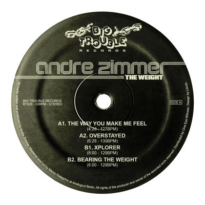 Andre Zimmer — The Weight EP vinyl cover