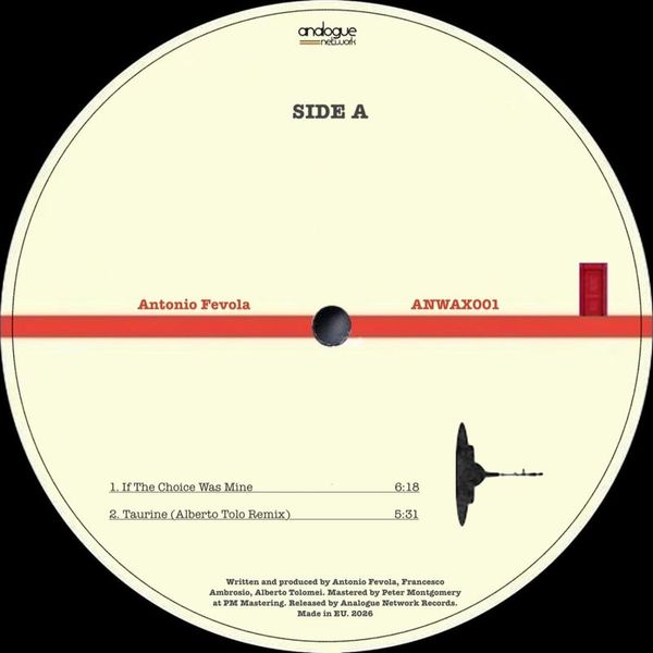 Antonio Fevola — ANWAX001 vinyl cover